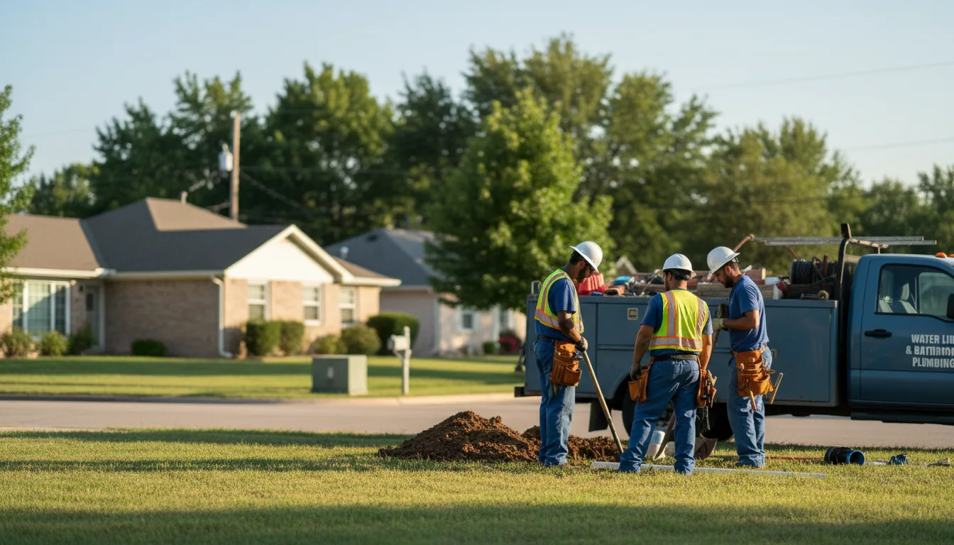 Residential water line and bathroom plumbing service in Heyworth, IL
